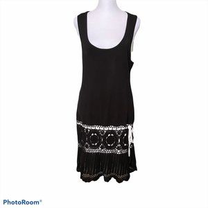 Victoria's Secret Moda-Black Crochet-Lace Dress-XL